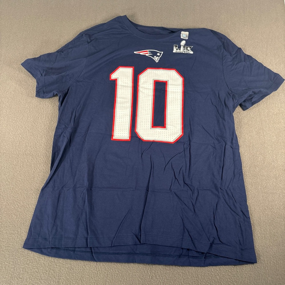 Nike New England Patriots Drake Maye Shirt Mens XXL Navy Blue NFL Tee 8045